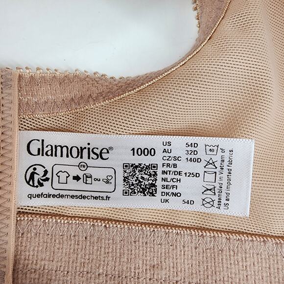 Glamorise MagicLift Original Full-Figure Wireless Support Bra 1000 Size 54D - Picture 2 of 4